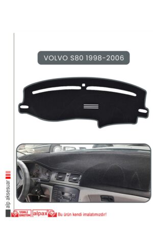 Volvo S80 1998-2006 Torpido Koruma Halısı Araca Özel Üretim - Kenarı Gri
