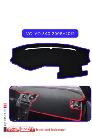 Volvo S40 2008-2012 Torpido Koruma Halısı Araca Özel Üretim - Kenarı Mavi