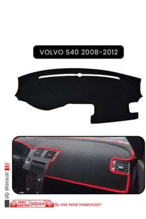 Volvo S40 2008-2012 Torpido Koruma Halısı Araca Özel Üretim - Kenarı Siyah