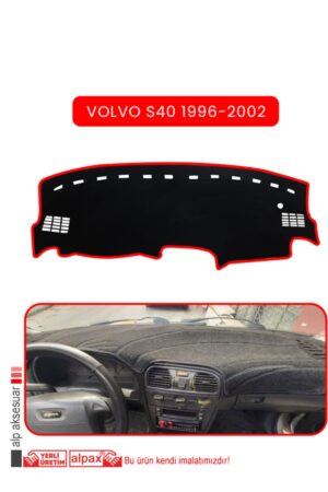 Volvo XC-90 Yeni Torpido Koruma Halısı Araca Özel Üretim - Kenarı Kırmızı