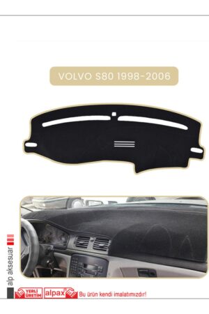 Volvo S80 1998-2006 Torpido Koruma Halısı Araca Özel Üretim - Kenarı Bej
