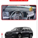 Volvo XC-90 Yeni Torpido Koruma Halısı Araca Özel Üretim - Kenarı Kırmızı