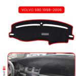 Volvo S80 1998-2006 Torpido Koruma Halısı Araca Özel Üretim - Kenarı Kırmızı