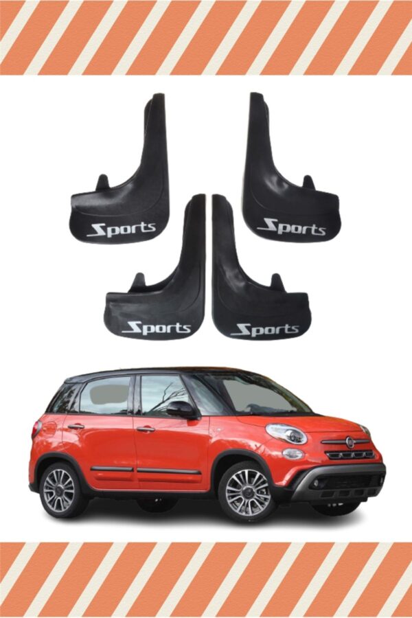 Fiat 500L sports yazılı 4’lü tozluk çamurluk paçalık