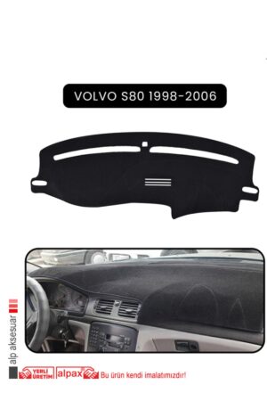 Volvo S80 1998-2006 Torpido Koruma Halısı Araca Özel Üretim - Kenarı Siyah