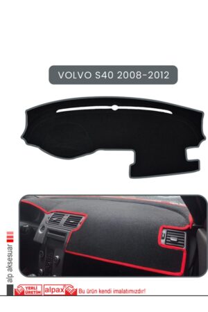 Volvo S40 2008-2012 Torpido Koruma Halısı Araca Özel Üretim - Kenarı Gri