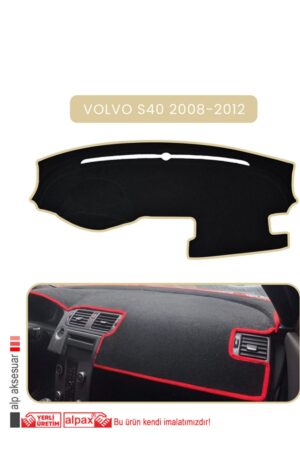 Volvo S40 2008-2012 Torpido Koruma Halısı Araca Özel Üretim - Kenarı Bej