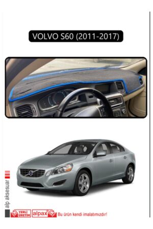 Volvo S60 2011-2017 Torpido Koruma Halısı Araca Özel Üretim - Kenarı Siyah