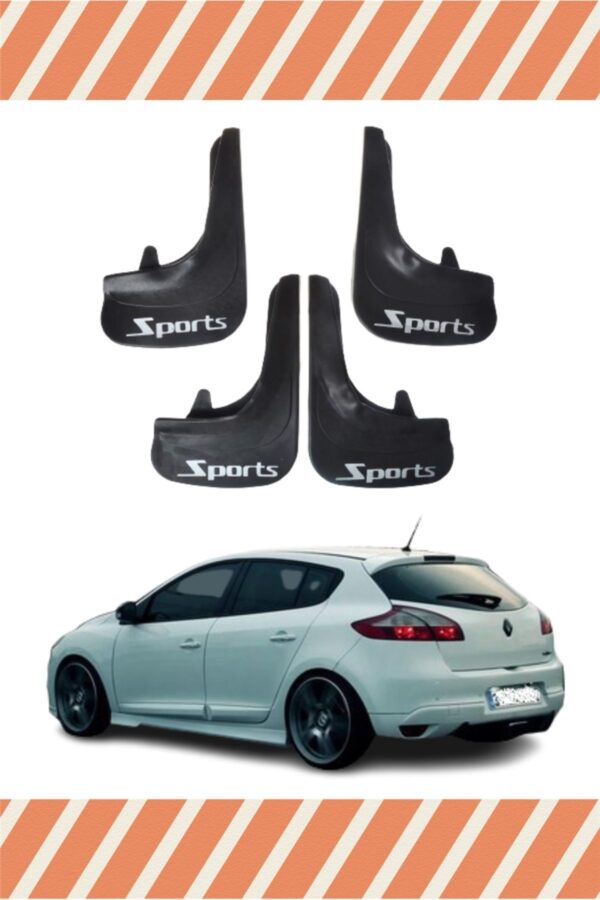 Renault Megane 3 Hb 2010-2016 Sports yazılı 4’lü tozluk çamurluk paçalık