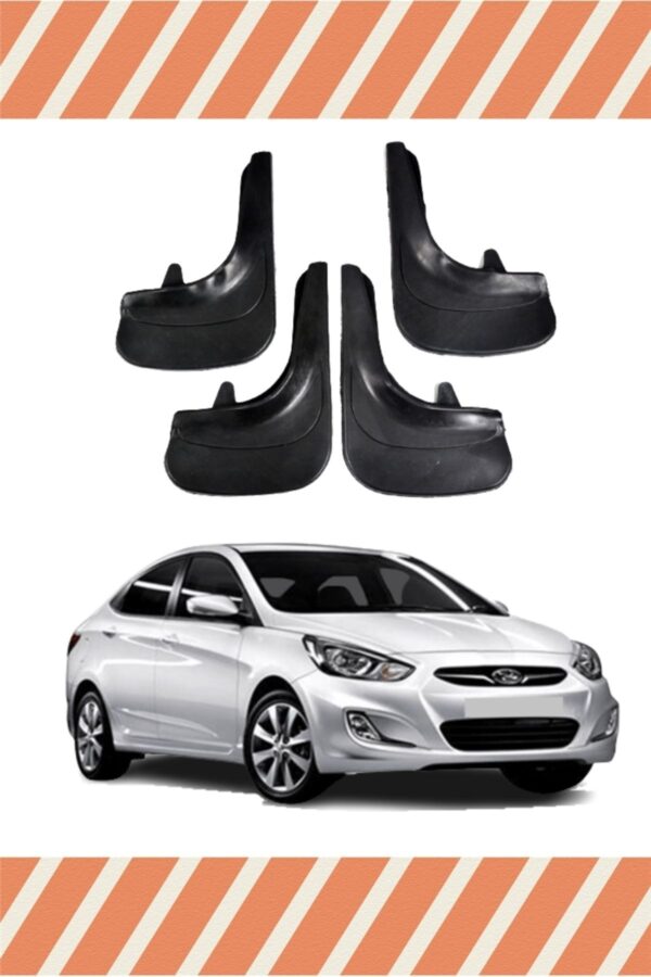 Hyundai Accent Blue Sports yazılı 4’lü tozluk çamurluk paçalık sportif koruma sağlar