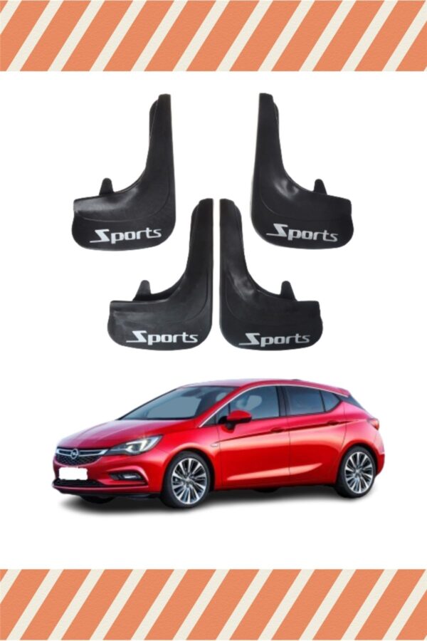 Opel Astra K Hb 2015-2020 Sports yazılı 4’lü tozluk çamurluk paçalık şık koruma