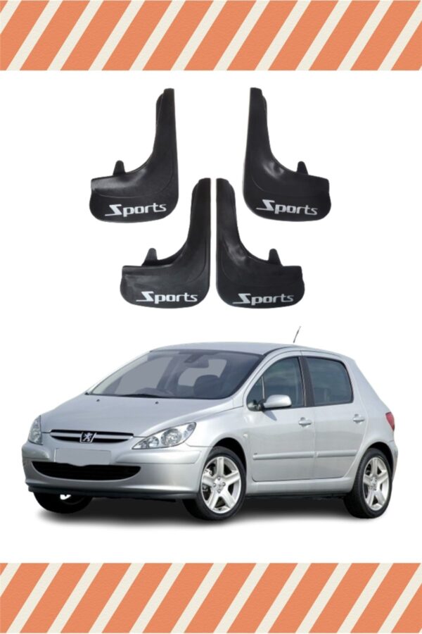 Peugeot 307 Sports yazılı 4’lü tozluk çamurluk paçalık sağlam koruma
