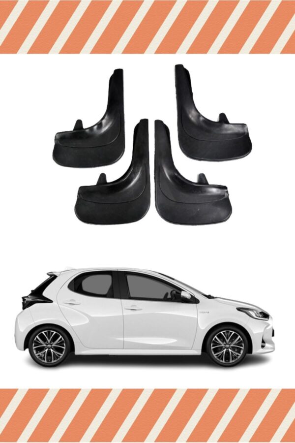 Toyota Yaris uyumlu 4’lü tozluk çamurluk paçalık dayanıklı ve şık koruma sağlar