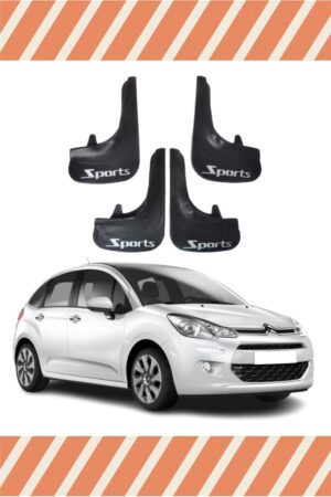 Citroen C3 2011-2015 Sports yazılı 4’lü tozluk çamurluk paçalık uyumlu