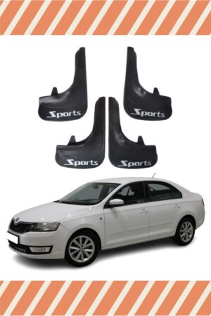 Skoda Rapid Sports yazılı 4’lü tozluk çamurluk paçalık şık ve dayanıklı