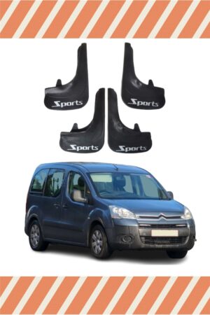 Citroen Berlingo 2008-2018 sports yazılı 4’lü tozluk çamurluk paçalık