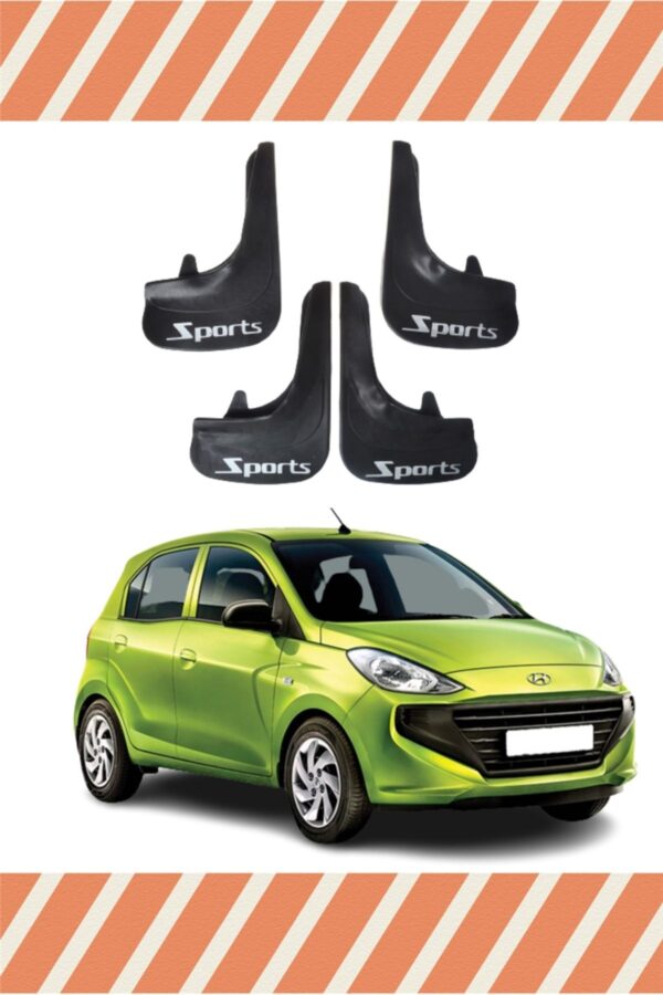 Hyundai Atos Sports yazılı 4’lü tozluk çamurluk paçalık dayanıklı ve şık malzeme