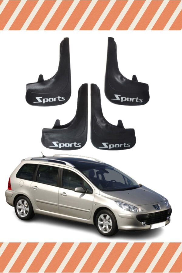 Peugeot 307 Stw tüm kasalar Sports yazılı 4’lü tozluk çamurluk paçalık dayanıklı