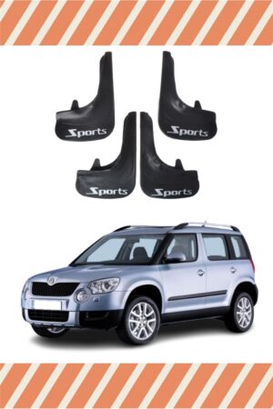 Skoda Yeti Sports yazılı 4’lü tozluk çamurluk paçalık sportif ve kaliteli koruma sunar