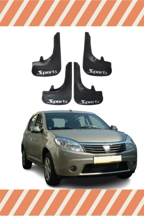 Dacia Sandero 2007-2012 sports yazılı 4’lü tozluk çamurluk paçalık