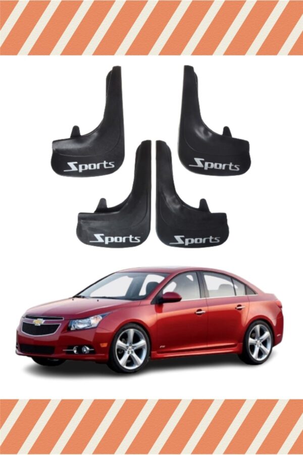 Chevrolet Cruze sedan sports yazılı 4’lü tozluk çamurluk paçalık