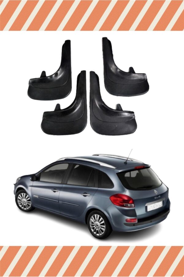 Renault Clio 3 Stw 2006-2012 uyumlu 4’lü tozluk çamurluk paçalık sağlam