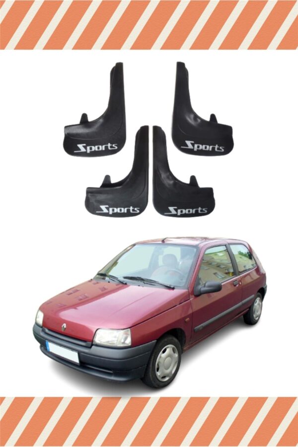 Renault Clio 1 Sports yazılı 4’lü tozluk çamurluk paçalık