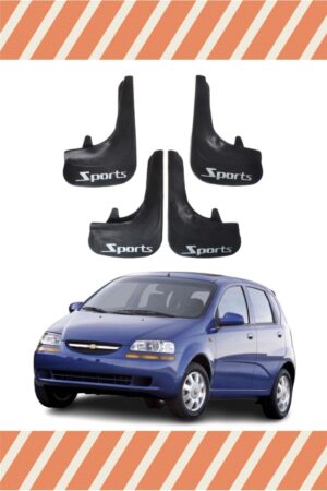 Chevrolet Aveo HB 2005-2011 uyumlu sports yazılı 4’lü tozluk çamurluk paçalık