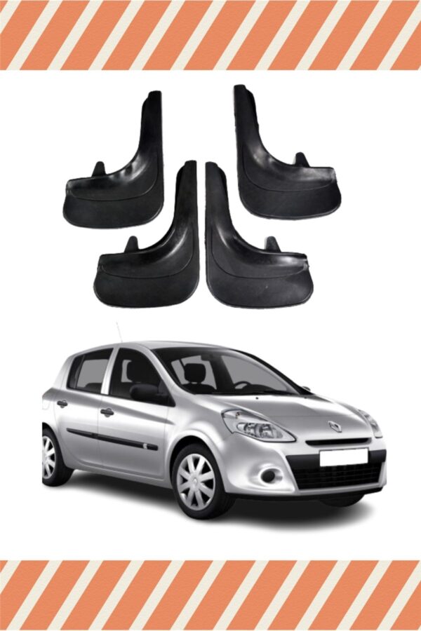 Renault Clio 3 uyumlu 4’lü tozluk çamurluk paçalık dayanıklı koruma