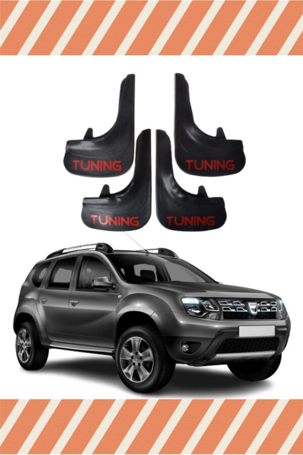 Dacia Duster 2010-2017 uyumlu 4’lü tozluk çamurluk paçalık