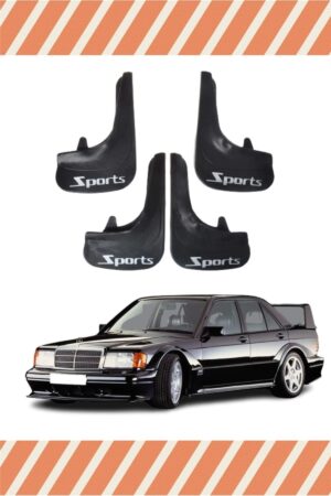 Mercedes 190 E Sports yazılı 4’lü tozluk çamurluk paçalık şık
