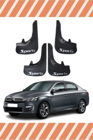 Citroen C Elysee Sports yazılı 4’lü tozluk çamurluk paçalık uyumlu set