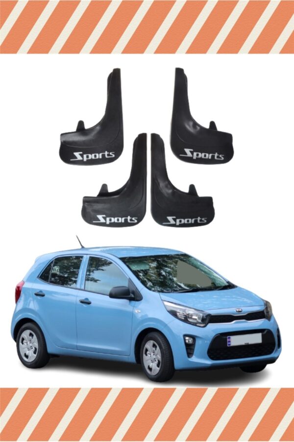 Kia Picanto Sports yazılı 4’lü tozluk çamurluk paçalık kaliteli koruma