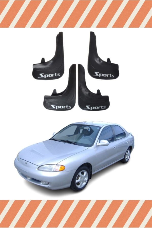 Hyundai Elantra 1996-2001 Sports yazılı 4’lü tozluk çamurluk paçalık dayanıklı