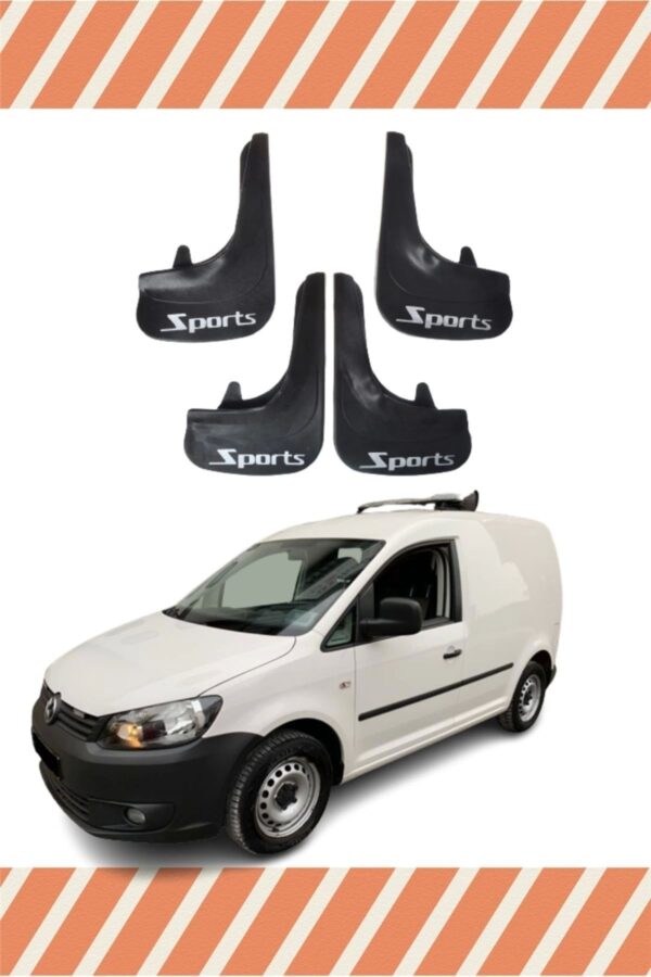 Volkswagen Caddy Sports yazılı 4’lü tozluk çamurluk paçalık dayanıklı
