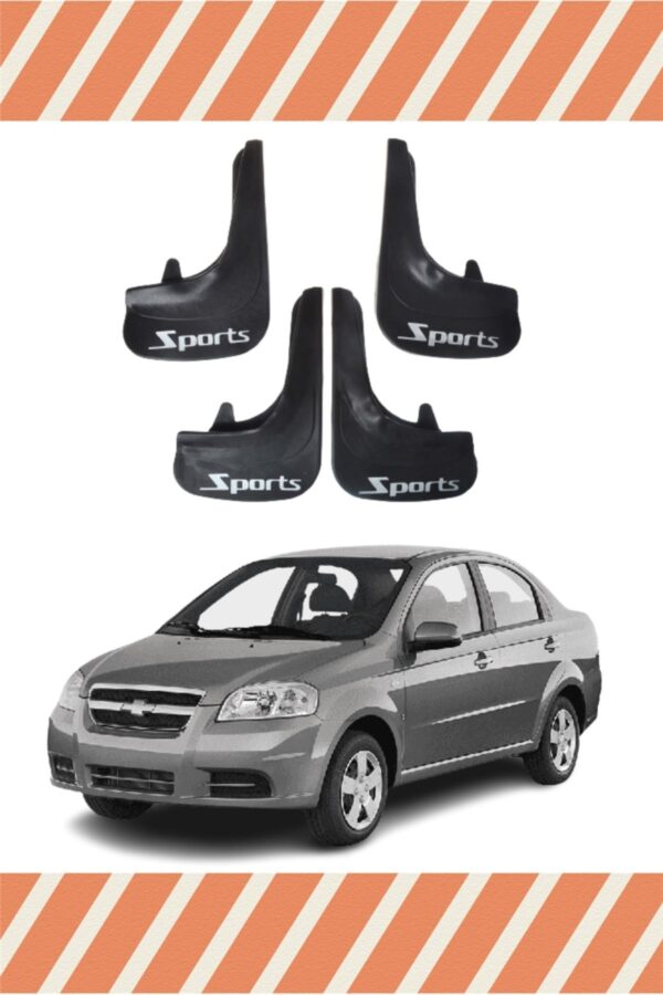 Chevrolet Aveo Sedan 2005-2011 Sports yazılı 4’lü tozluk çamurluk paçalık