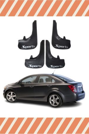 Chevrolet Aveo Sd 2011 sonrası Sports yazılı 4’lü tozluk çamurluk paçalık koruma sağlar