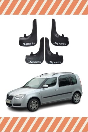 Skoda Roomster Sports yazılı 4’lü tozluk çamurluk paçalık kaliteli