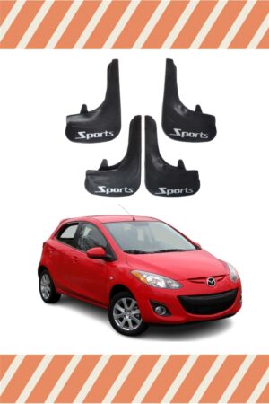 Mazda 2 Sports yazılı 4’lü tozluk çamurluk paçalık kaliteli ve dayanıklı malzeme