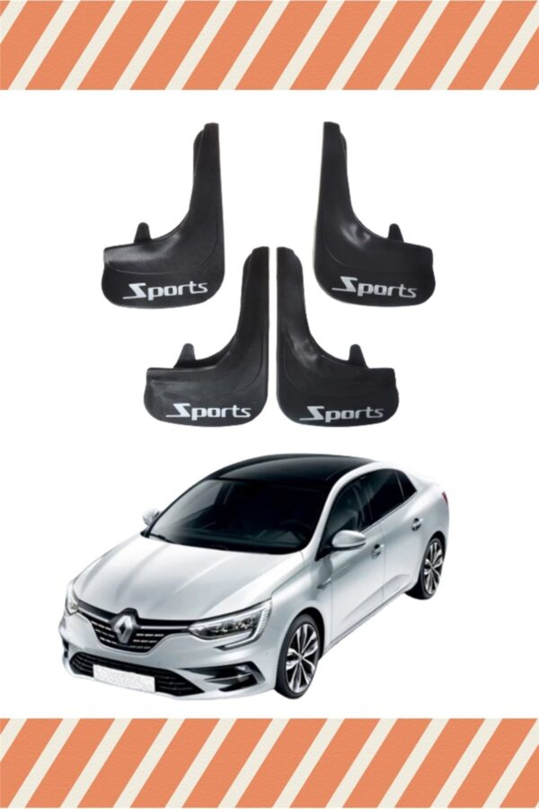 Renault Megane 4 SD 2016-2021 sports yazılı 4’lü tozluk çamurluk paçalık