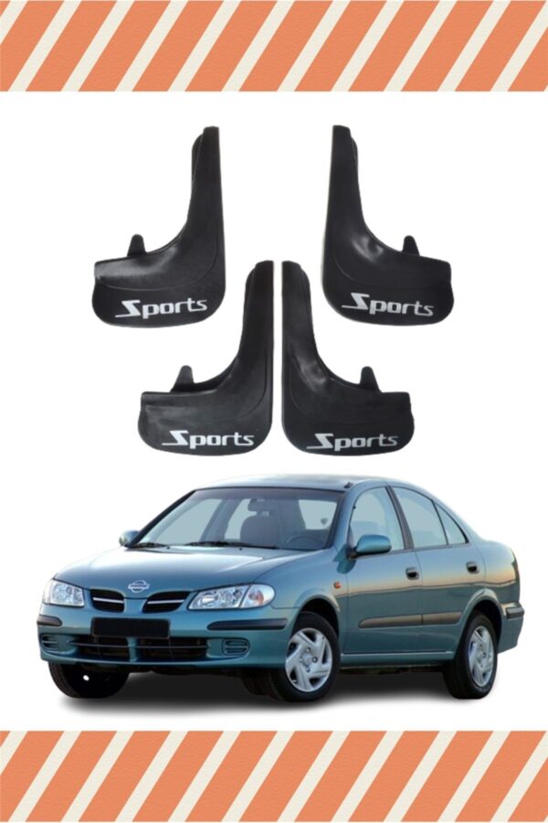 Nissan Almera Sports yazılı 4’lü tozluk çamurluk paçalık dayanıklı set
