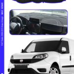 Fıat Doblo 2008-2013 Arası Airbagli Modele Özel Torpido Koruma Halısı - Mavi Kenar