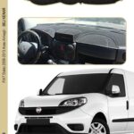 Fıat Doblo 2008-2013 Arası Airbagli Modele Özel Torpido Koruma Halısı - Bej Kenar