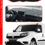 Fıat Doblo 2008-2013 Arası Airbagli Modele Özel Torpido Koruma Halısı - Kırmızı Kenar