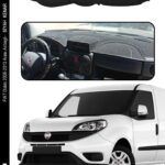 Fıat Doblo 2008-2013 Arası Airbagli Modele Özel Torpido Koruma Halısı - Siyah Kenar
