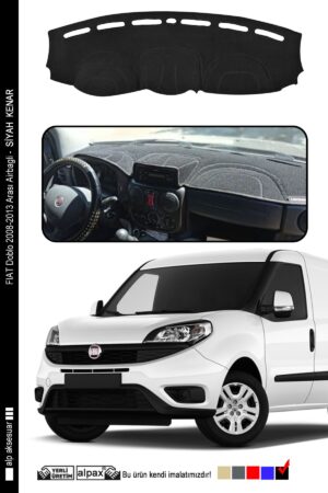 Fıat Doblo 2008-2013 Arası Airbagli Modele Özel Torpido Koruma Halısı - Siyah Kenar