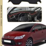 Cıtroen C4 2005-2020 Arası Modele Özel Torpido Koruma Halısı - Bej Kenar
