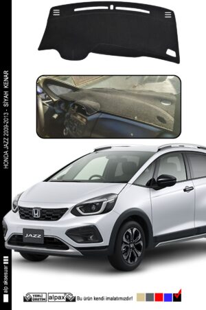 Honda Jazz 2009-2013 Arası Modele Özel Torpido Koruma Halısı - Siyah Kenar