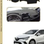 Renault Clio 4 (2012-2019) Uyumlu Torpido Koruma Halısı - Bej Kenarlı