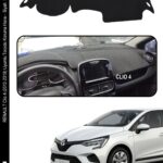 Renault Clio 4 (2012-2019) Uyumlu Torpido Koruma Halısı - Siyah Kenarlı